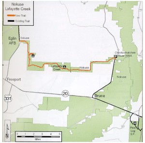     Lafayette/Nokuse portion of Florida Trail. Illustration courtesy Florida Trail Assoc. Click to enlarge