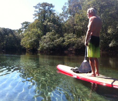 World planet paddler Boby Purdy explores Cypress Springs along Holmes Creek with Walton Outdoors Oct. 10, 2013. Lori Ceier/Walton Outdoors