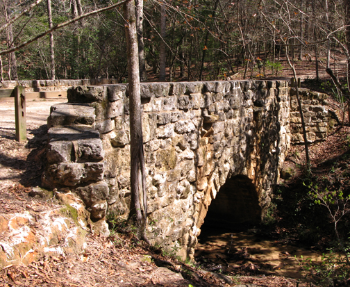 The CCC built this stone bridge at the bottom of the ravine at Torreya State Park in Bristol. Lori Ceier/Walton Outdoors