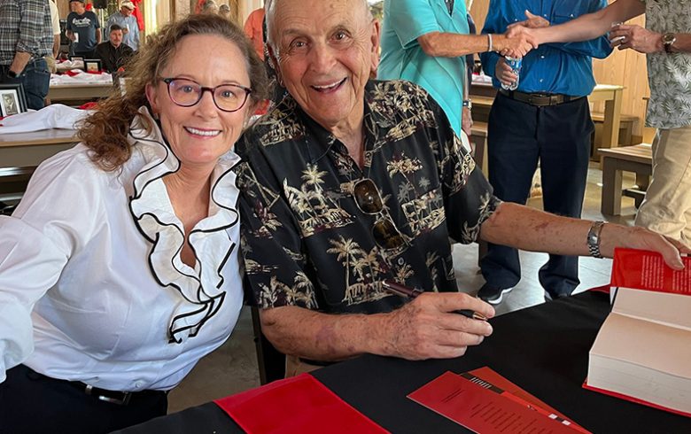 Kathryn J. Hardy and Dr. Johnny Savage at recent book signing. Lori Ceier/Walton Outdoors